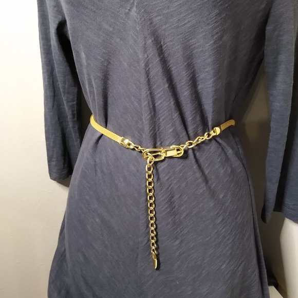 Metal Mesh Thin Fashion Belt Adjustable 30 To 36 Inches - Picture 2 of 16